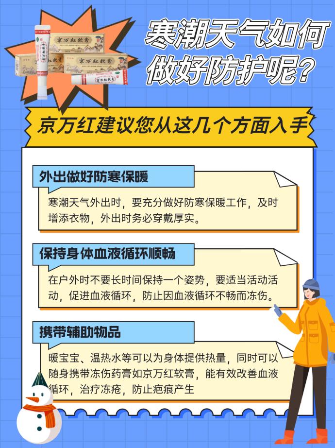 寒潮來襲，防凍正當時，京萬紅提醒您低溫天氣小心凍傷！